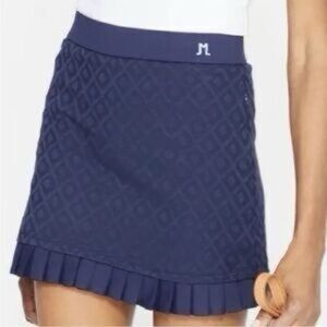 J. McLaughlin Navy Textured pleated tennis or golf Mini Skirt